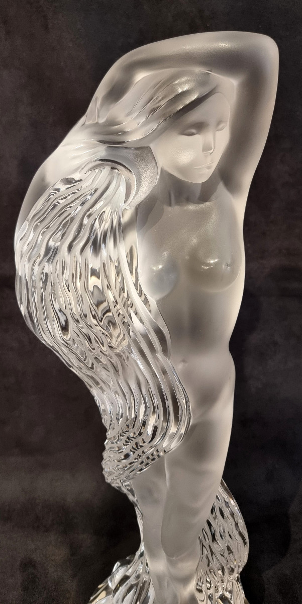 Marie-Claude Lalique Grande Nue Néréides Sculpture Cristal Serie Limité 999 Exemplaires-photo-5
