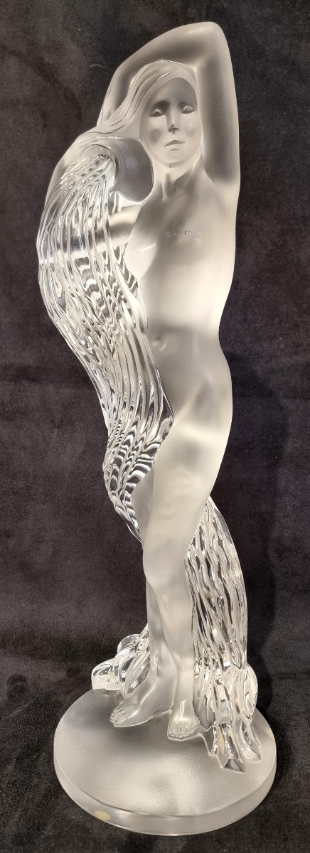 Marie-Claude Lalique Grande Nue Néréides Sculpture Cristal Serie Limité 999 Exemplaires-photo-7
