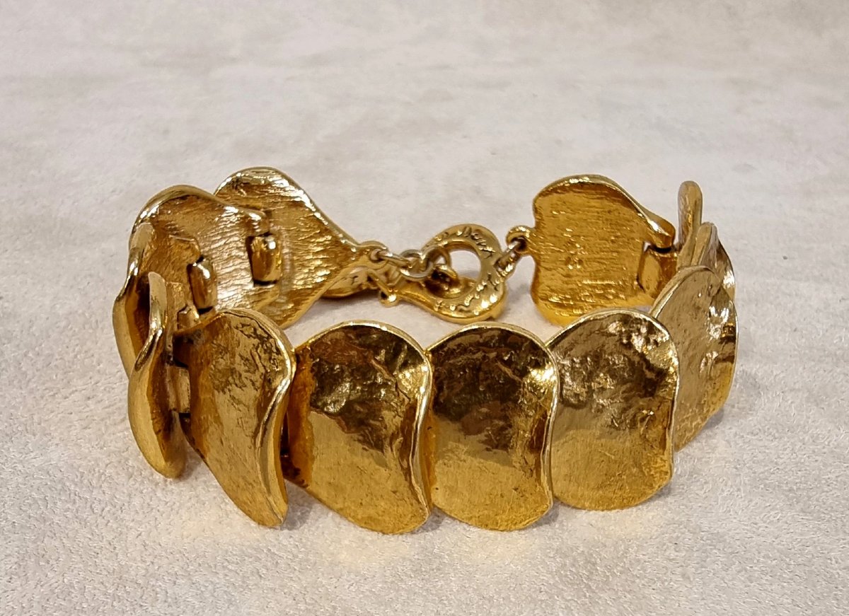 Ysl Yves Saint Laurent Gold-plated Link Bracelet-photo-2