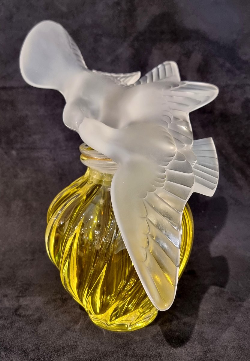 Marc LALIQUE & Nina Ricci Flacon à Parfum Géant Cristal L'Air Du Temps -photo-3