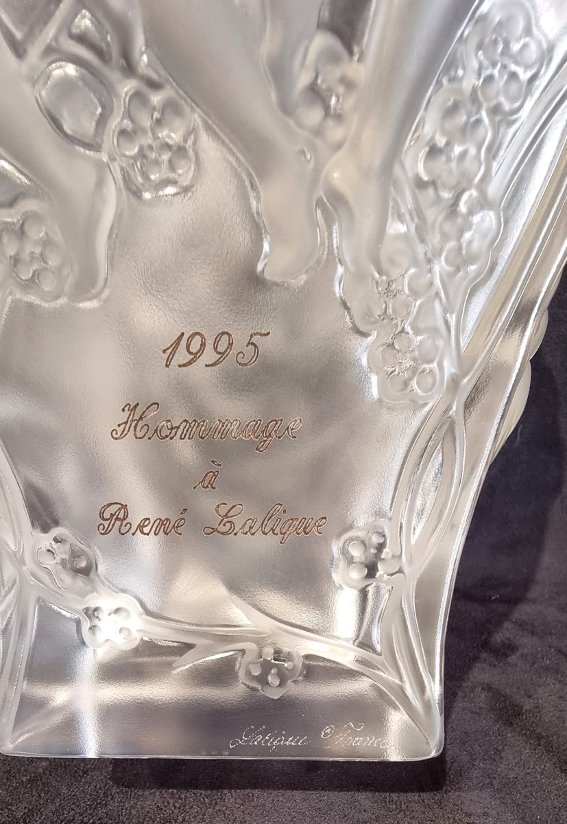 Lalique Vase en Cristal Hommage à René Lalique série Limitée 999 exemplaires -photo-2