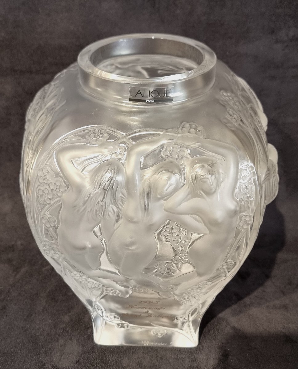 Lalique Vase en Cristal Hommage à René Lalique série Limitée 999 exemplaires -photo-7