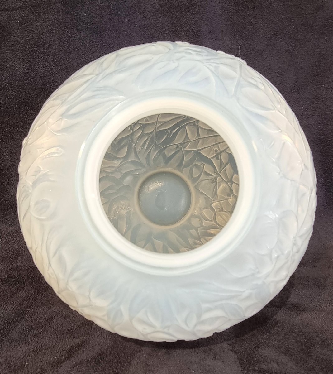 René Lalique Vase Gui opalescent Art Déco 1920-photo-3