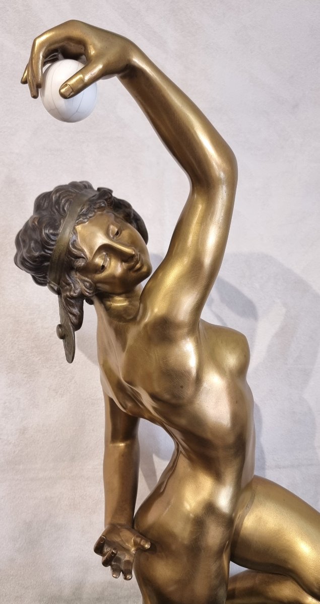 Affortunato Gory Sculpture Bronze Danseuse  A La Balle Art Déco 1920 -photo-6