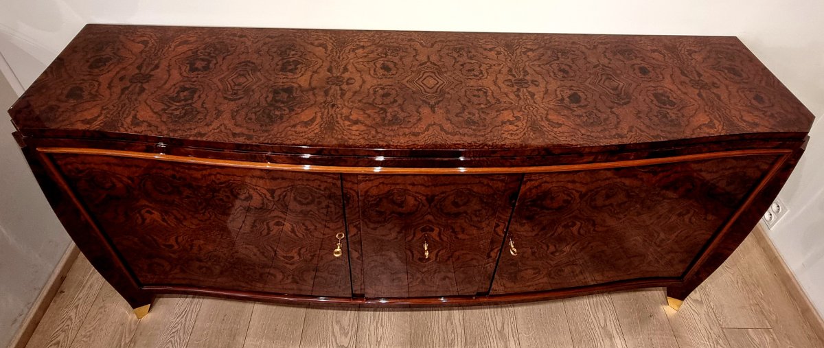 Maurice Rinck Art Deco Sideboard In American Walnut, 1930–1940 -photo-2
