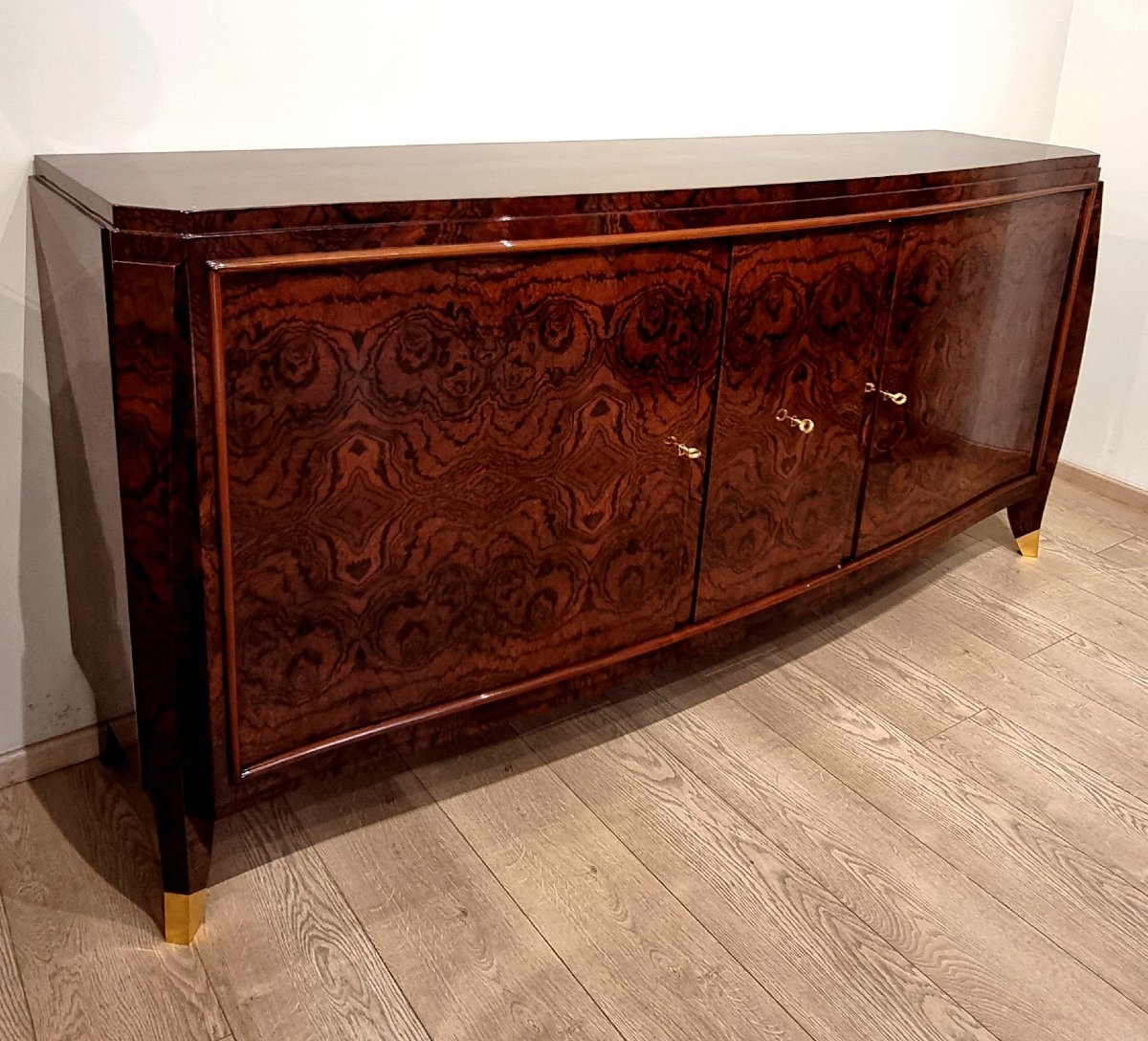 Maurice Rinck Art Deco Sideboard In American Walnut, 1930–1940 -photo-4