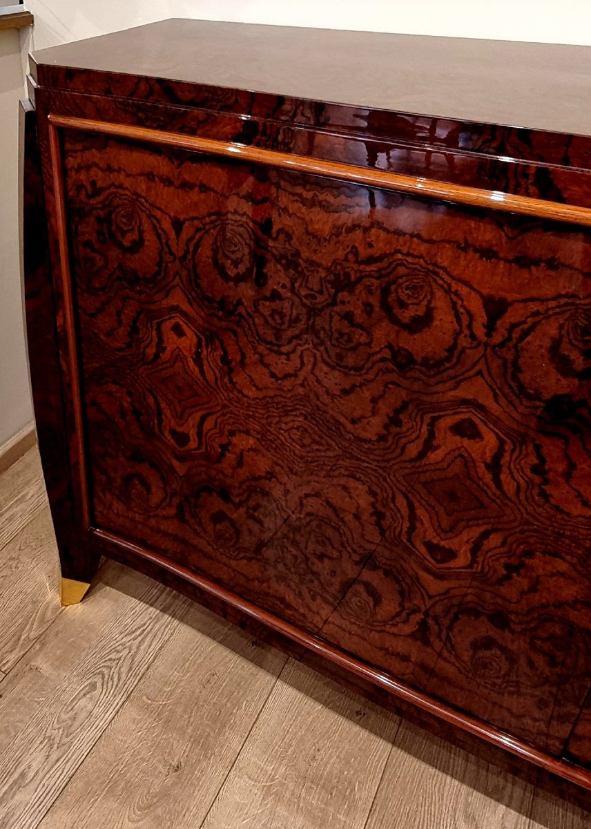 Maurice Rinck Art Deco Sideboard In American Walnut, 1930–1940 -photo-1