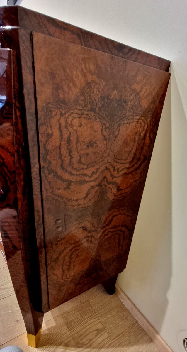 Maurice Rinck Art Deco Sideboard In American Walnut, 1930–1940 -photo-5