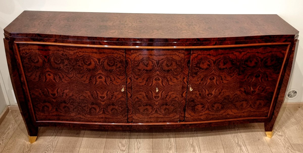 Maurice Rinck Art Deco Sideboard In American Walnut, 1930–1940 -photo-7