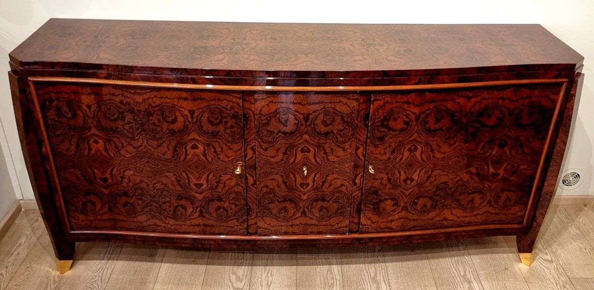 Maurice Rinck Art Deco Sideboard In American Walnut, 1930–1940 
