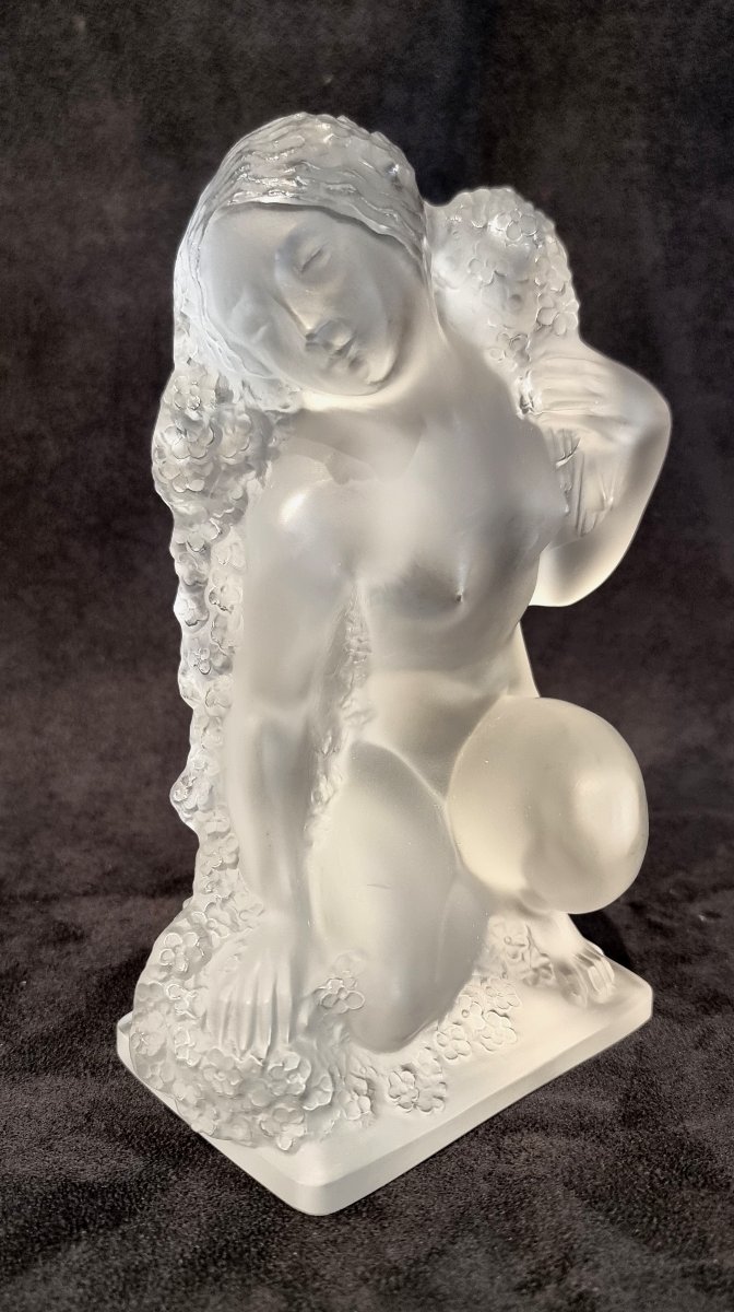 Lalique "spring Above All" Statuette From The "four Seasons" Collection-photo-2
