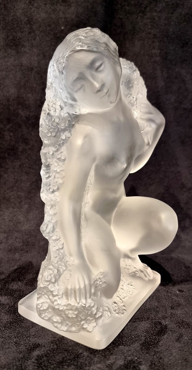 Lalique "spring Above All" Statuette From The "four Seasons" Collection-photo-3