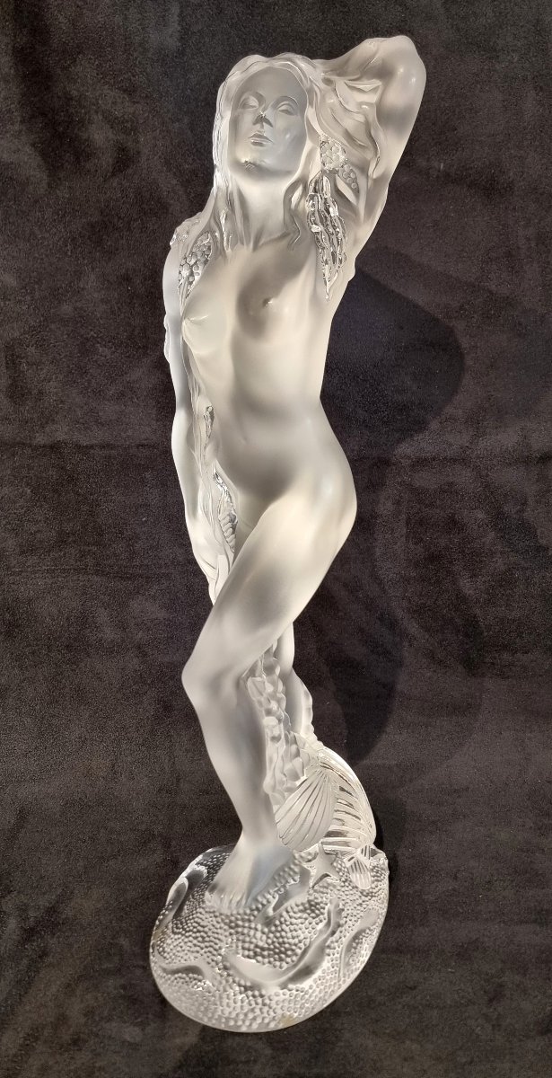 LALIQUE Océanide Importante Sculpture en cristal série limitée de 2001-photo-2