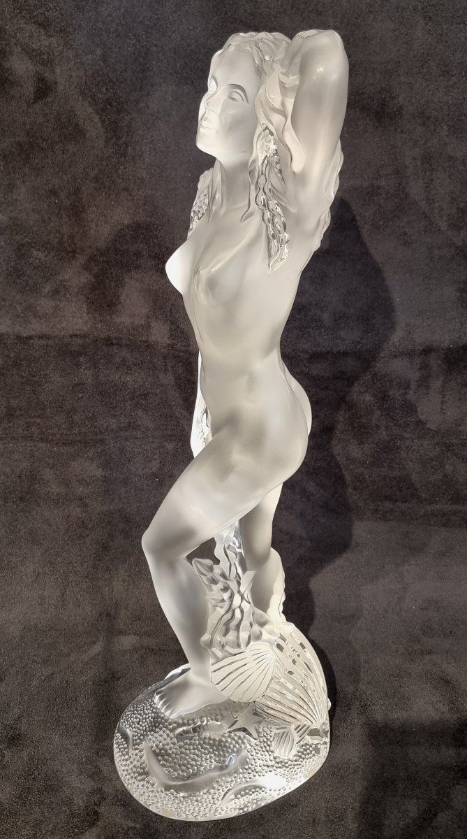 LALIQUE Océanide Importante Sculpture en cristal série limitée de 2001-photo-4