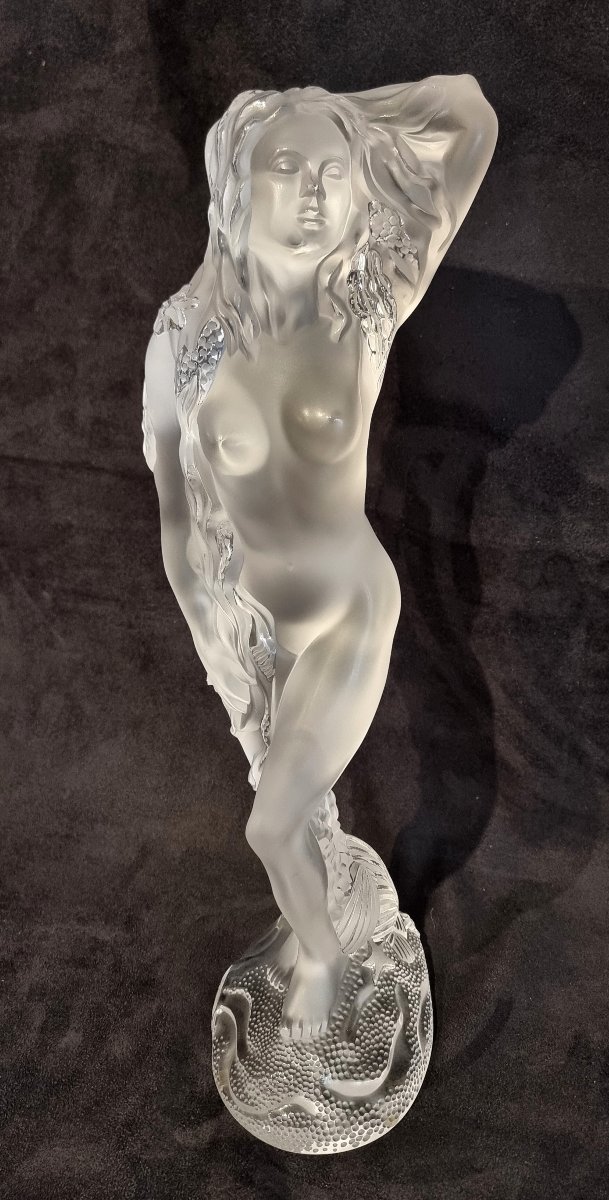 LALIQUE Océanide Importante Sculpture en cristal série limitée de 2001-photo-1