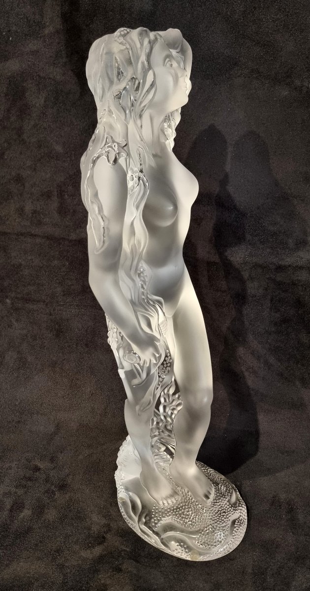 LALIQUE Océanide Importante Sculpture en cristal série limitée de 2001-photo-2