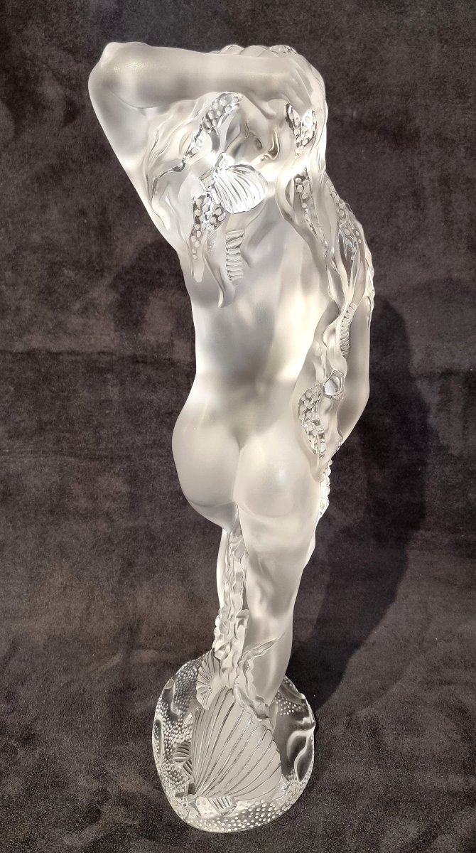 LALIQUE Océanide Importante Sculpture en cristal série limitée de 2001-photo-3