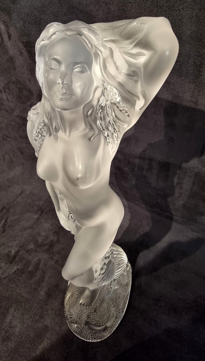LALIQUE Océanide Importante Sculpture en cristal série limitée de 2001-photo-4