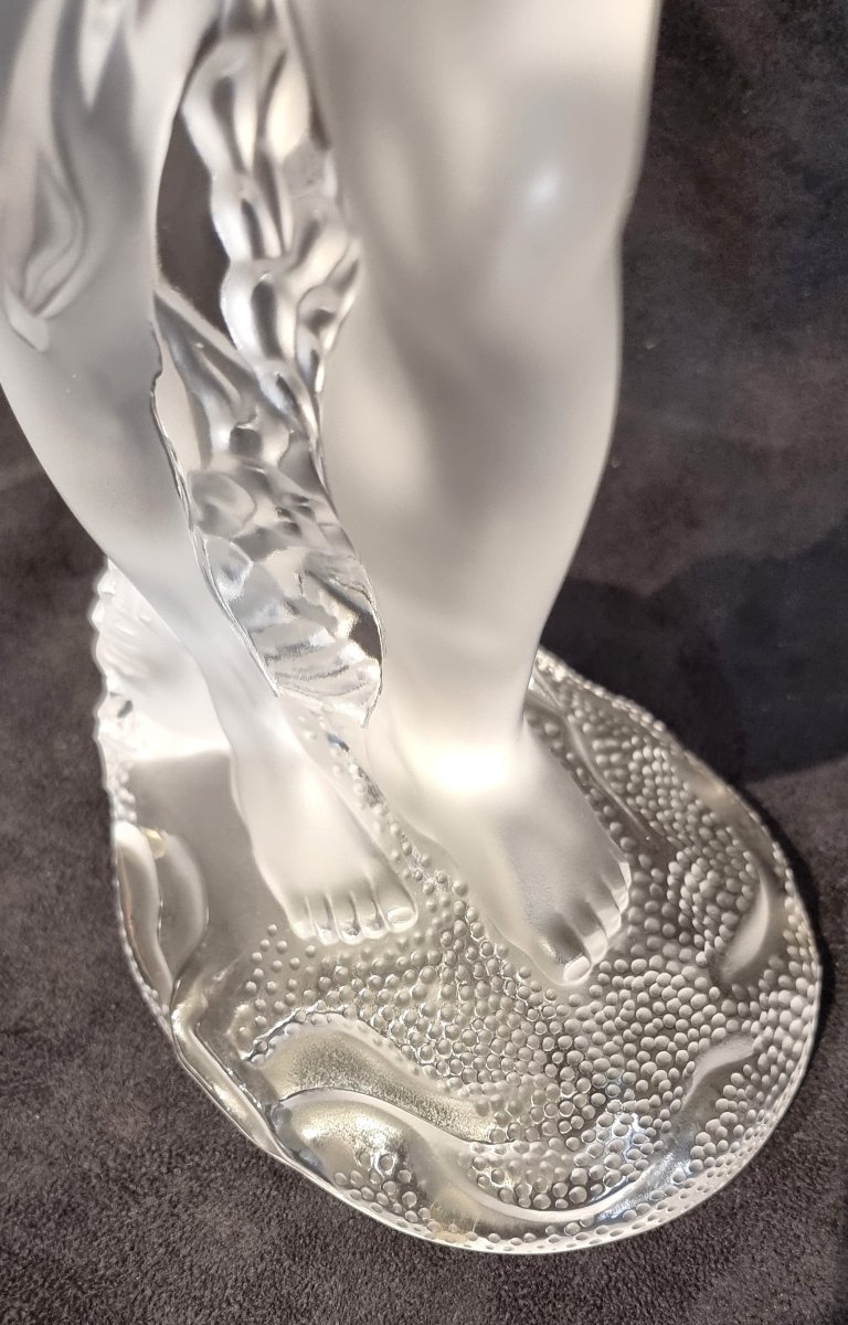 LALIQUE Océanide Importante Sculpture en cristal série limitée de 2001-photo-7