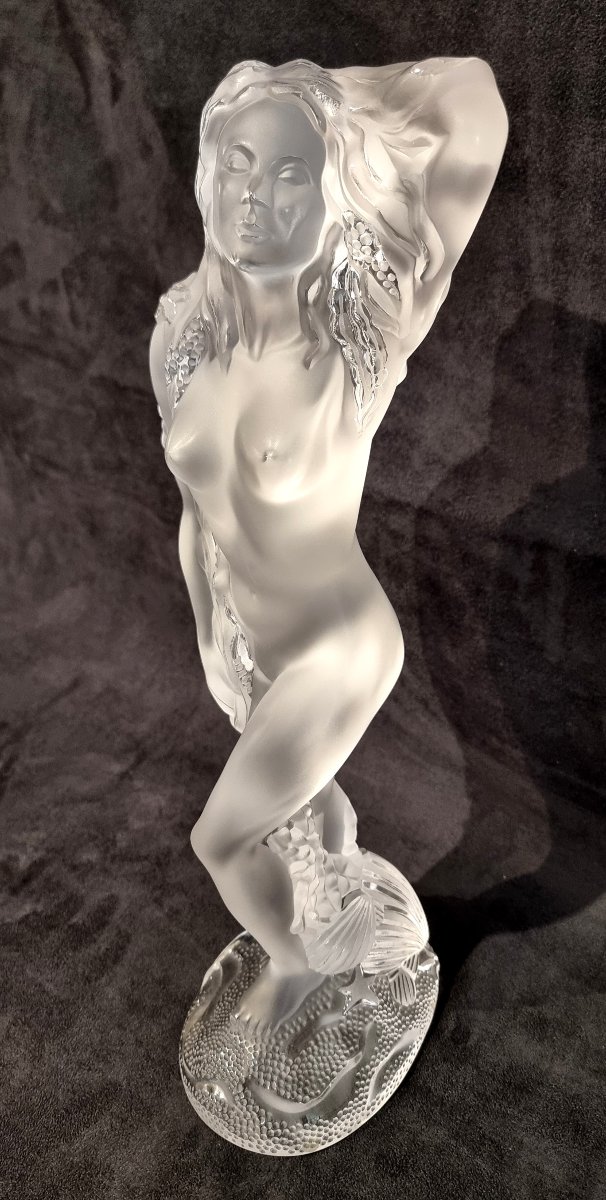LALIQUE Océanide Importante Sculpture en cristal série limitée de 2001