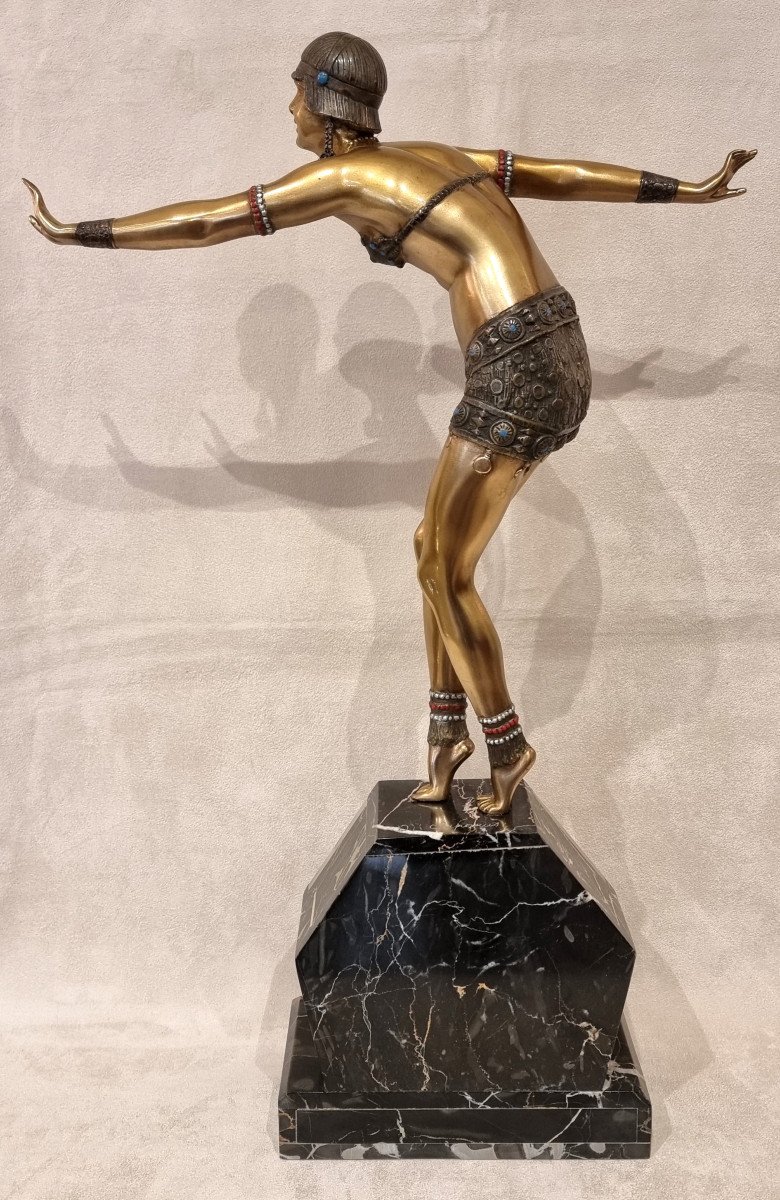 Chiparus Demetre Phoenician Dancer Art Deco Bronze Sculpture 1920-1925-photo-4