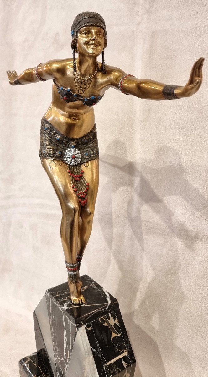 Chiparus Demetre Phoenician Dancer Art Deco Bronze Sculpture 1920-1925-photo-6