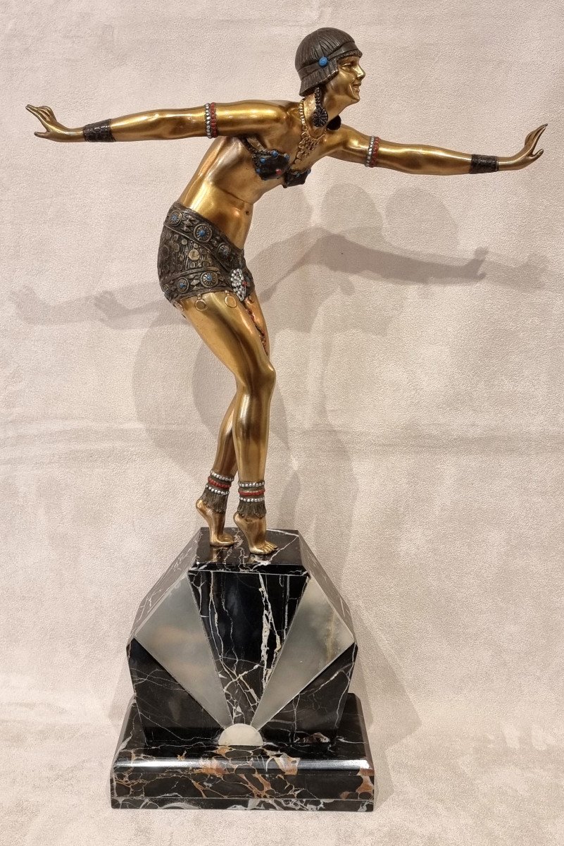 Chiparus Demetre Phoenician Dancer Art Deco Bronze Sculpture 1920-1925