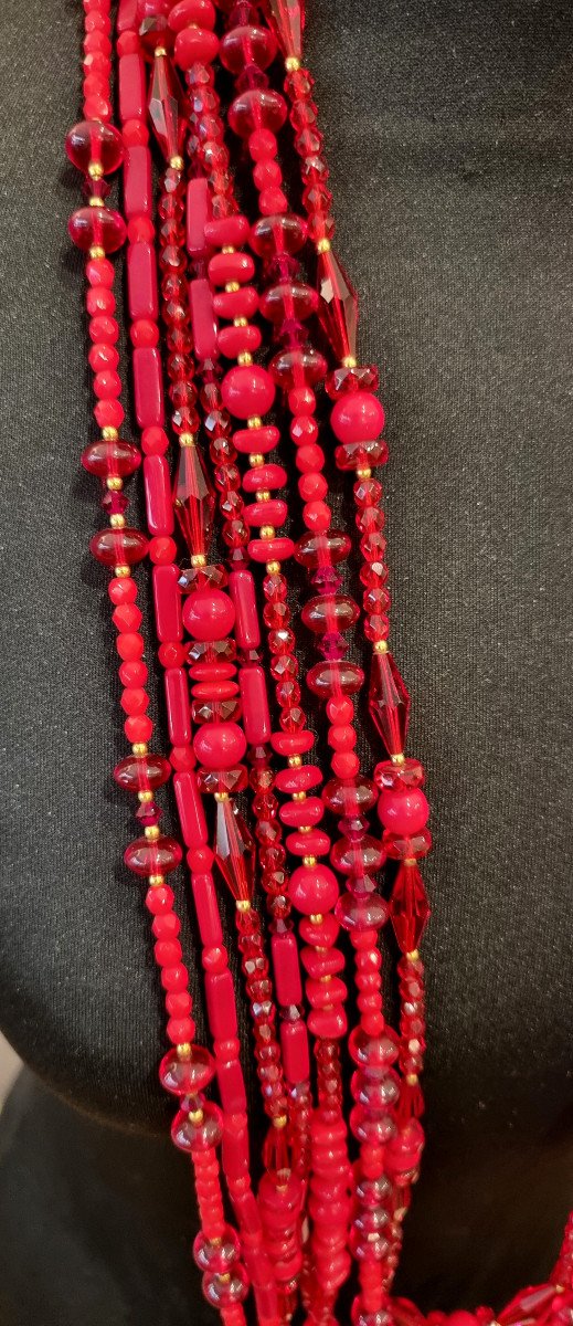 Christian Dior Long Necklace Glass Beads-photo-3