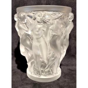  Lalique Vase Bacchantes Cristal Design 1970-1980