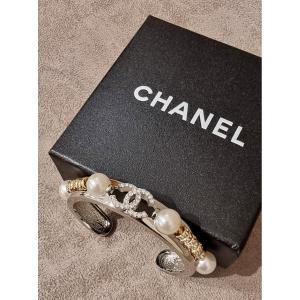 Chanel Crystal And Pearl Bracelet