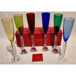 Baccarat Model Vega 6 Crystal Champagne Flutes