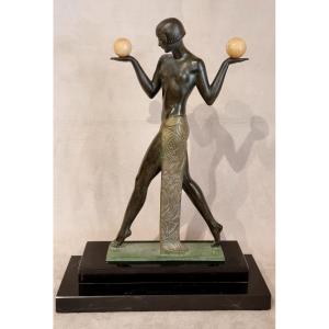 Raymonde Guerbe Max Le Verrier Sculpture Art Déco Espana Aux Boules 