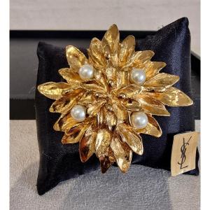 YSL YVES SAINT LAURENT IMPORTANTE BROCHE