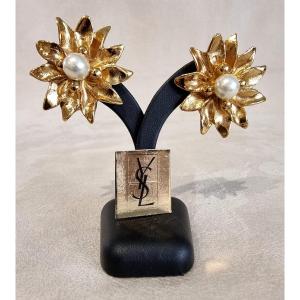 YSL YVES SAINT LAURENT Paire de Clips D'Oreilles