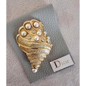 Christian DIOR BROCHE Coquillage Vintage 1980-1990