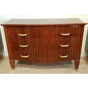 André Arbus Commode Acajou Ondé Circa 1940