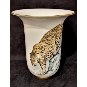 Hermès Robert Dallet Vase, Carnets d'Equateur Model, Extra Large Model In Porcelain