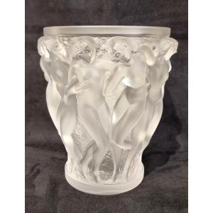 LALIQUE VASE BACCHANTES en CRISTAL