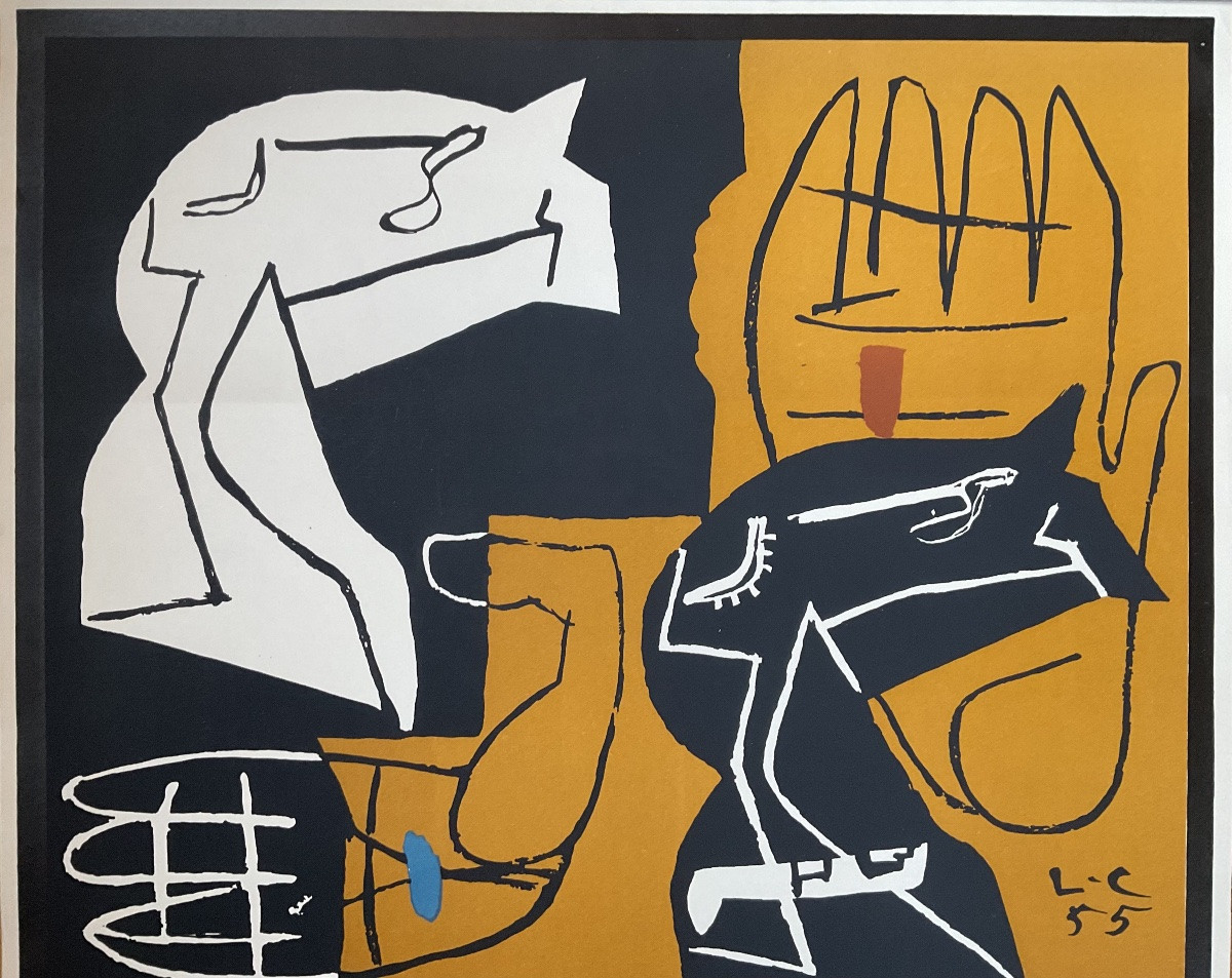 Le Corbusier Poster Lithograph 1956 Tapestries Gallery The Demeure Imp Mourlot -photo-2