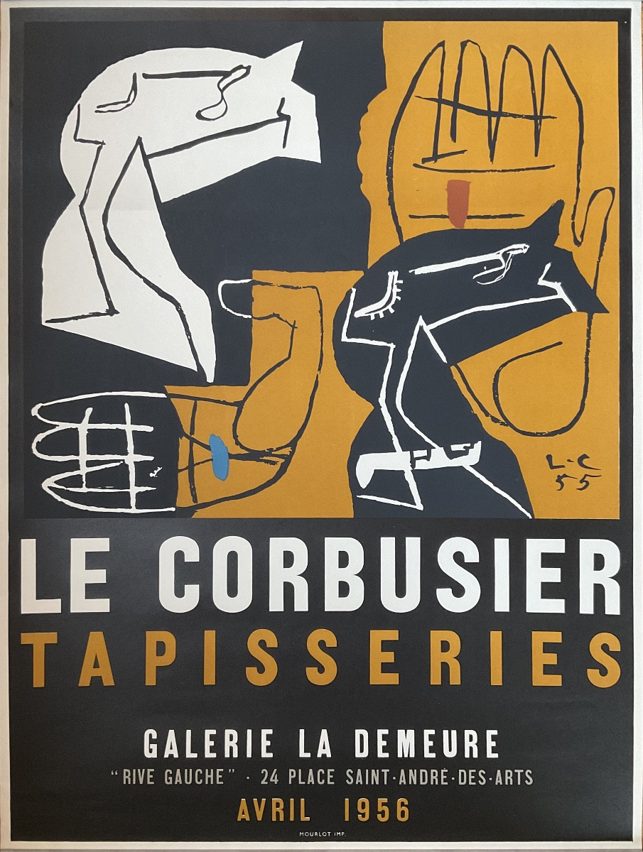 Le Corbusier Poster Lithograph 1956 Tapestries Gallery The Demeure Imp Mourlot 