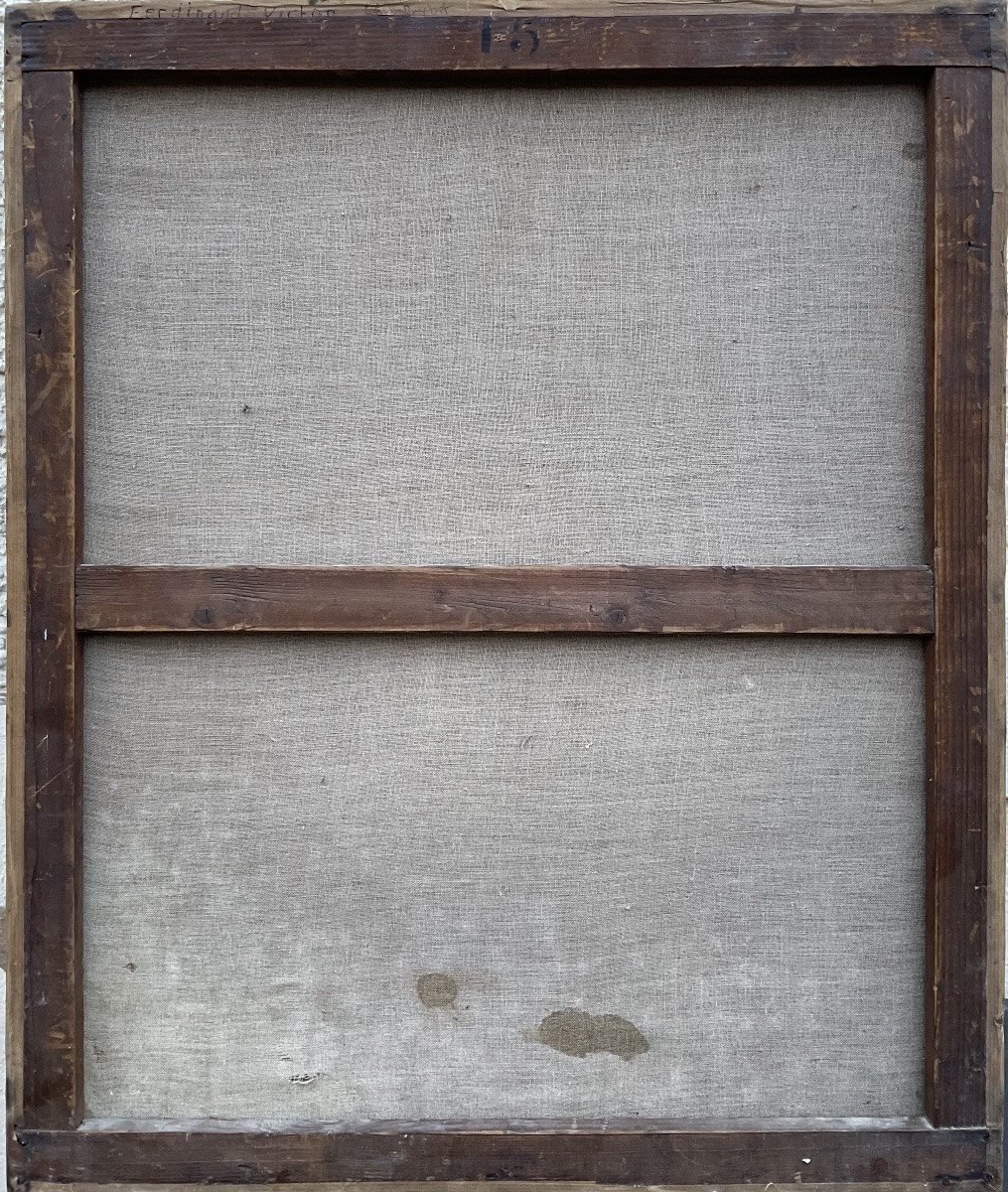 Ferdinand  Roybet Painting, 19th Century, Portrait Of A Man In Louis XIII Costume. 65 X 54 Cm -photo-4