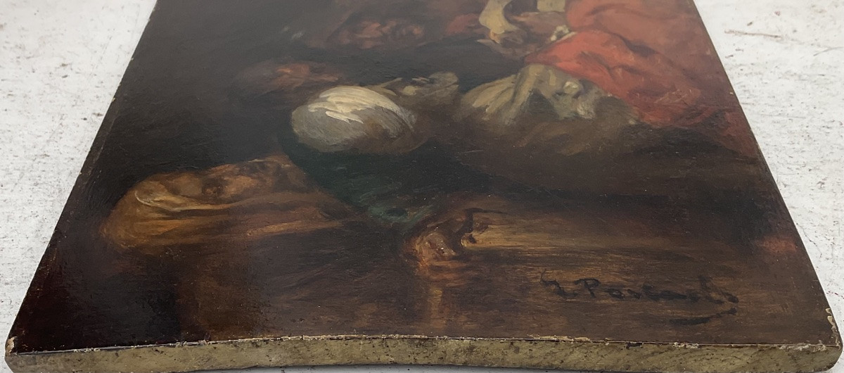 Jean François Portaels Painting 1870 Orientalist Original Painting -photo-3