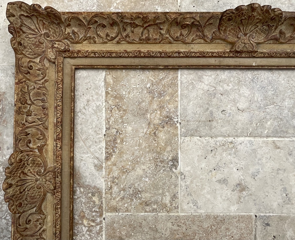 RARE CADRE MONTPARNASSE RG GAULT PROFIL BOIS STUC DIMENSION 30M FRENCH FRAME-photo-2