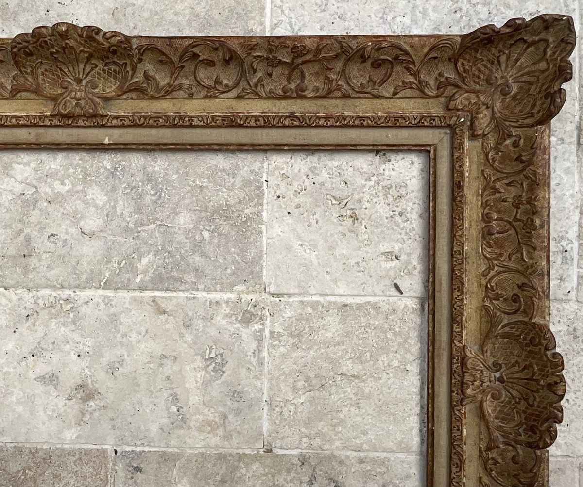 RARE CADRE MONTPARNASSE RG GAULT PROFIL BOIS STUC DIMENSION 30M FRENCH FRAME-photo-3