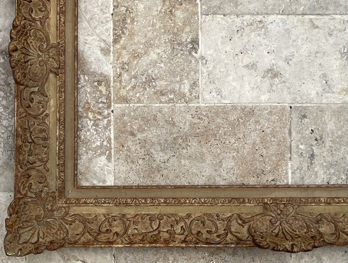 RARE CADRE MONTPARNASSE RG GAULT PROFIL BOIS STUC DIMENSION 30M FRENCH FRAME-photo-4