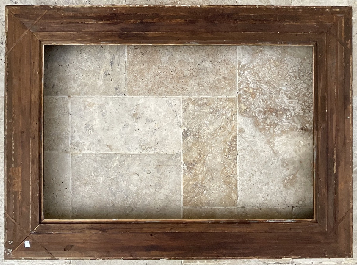 RARE CADRE MONTPARNASSE RG GAULT PROFIL BOIS STUC DIMENSION 30M FRENCH FRAME-photo-5