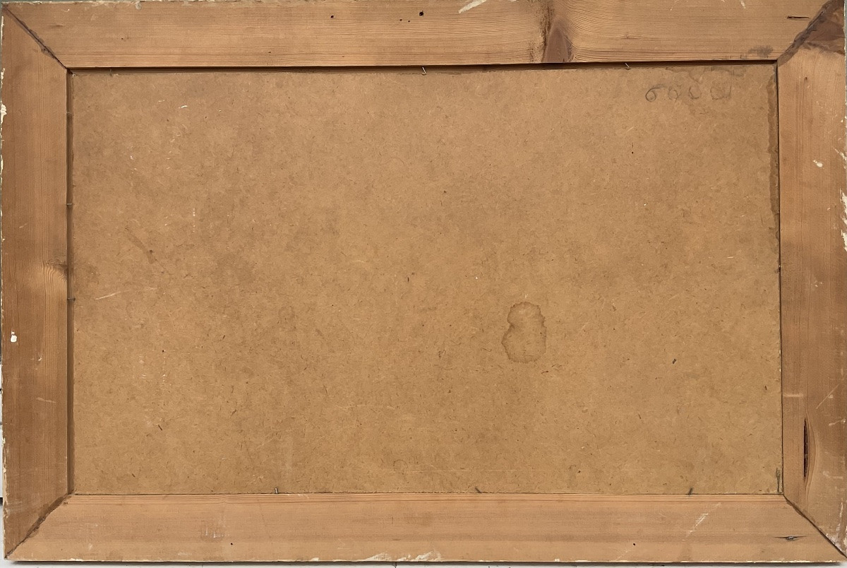 A.P MARTIN TABLEAU 1940 MONTAGNE PAYSAGE DE NEIGE CLOCHER SAVOIE MONT BLANC-photo-5