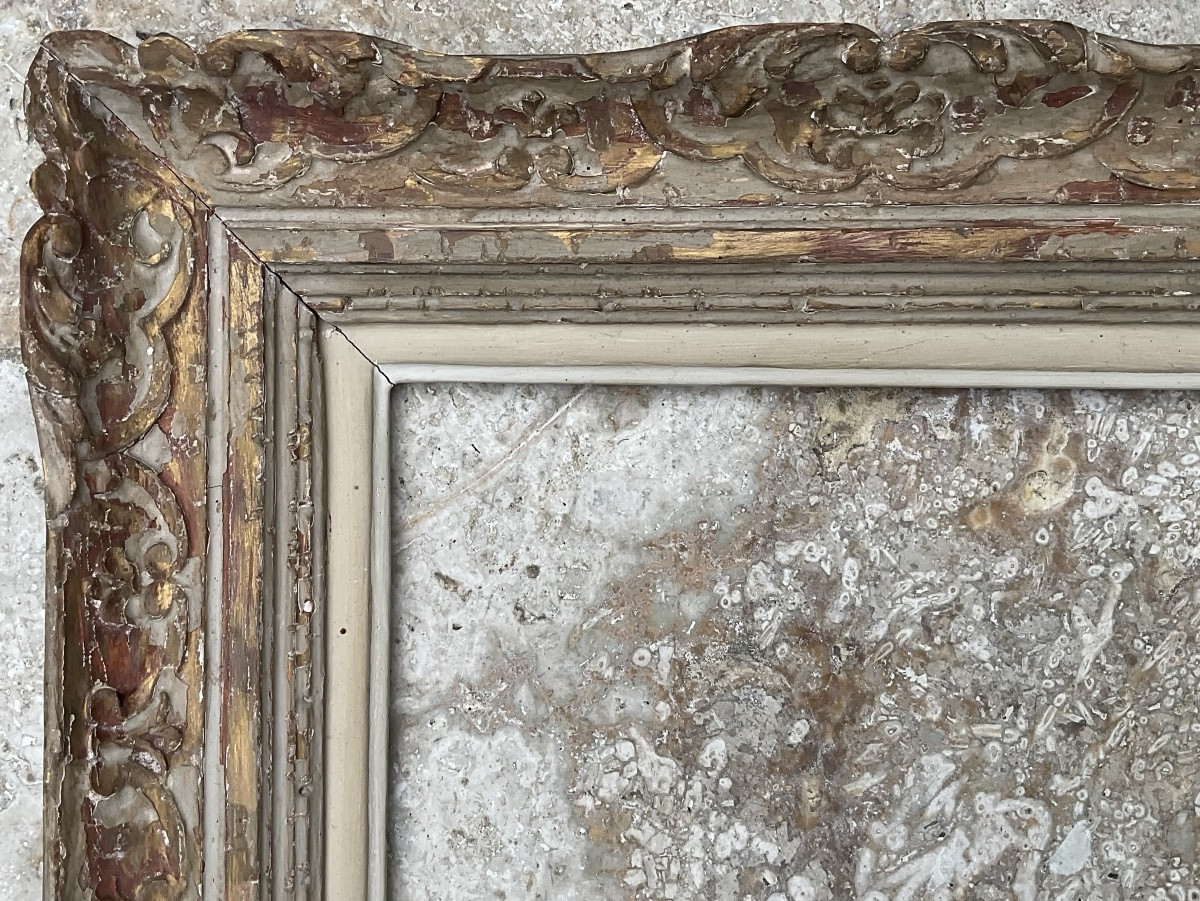 CADRE MONTPARNASSE 1930/40 Dim 5F PROFIL LOUIS XIV BOIS SCULPTÉ-photo-2