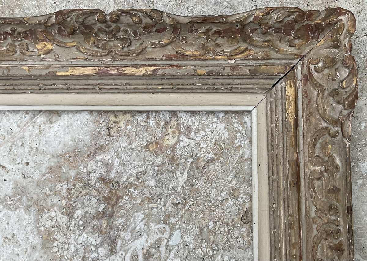 CADRE MONTPARNASSE 1930/40 Dim 5F PROFIL LOUIS XIV BOIS SCULPTÉ-photo-3