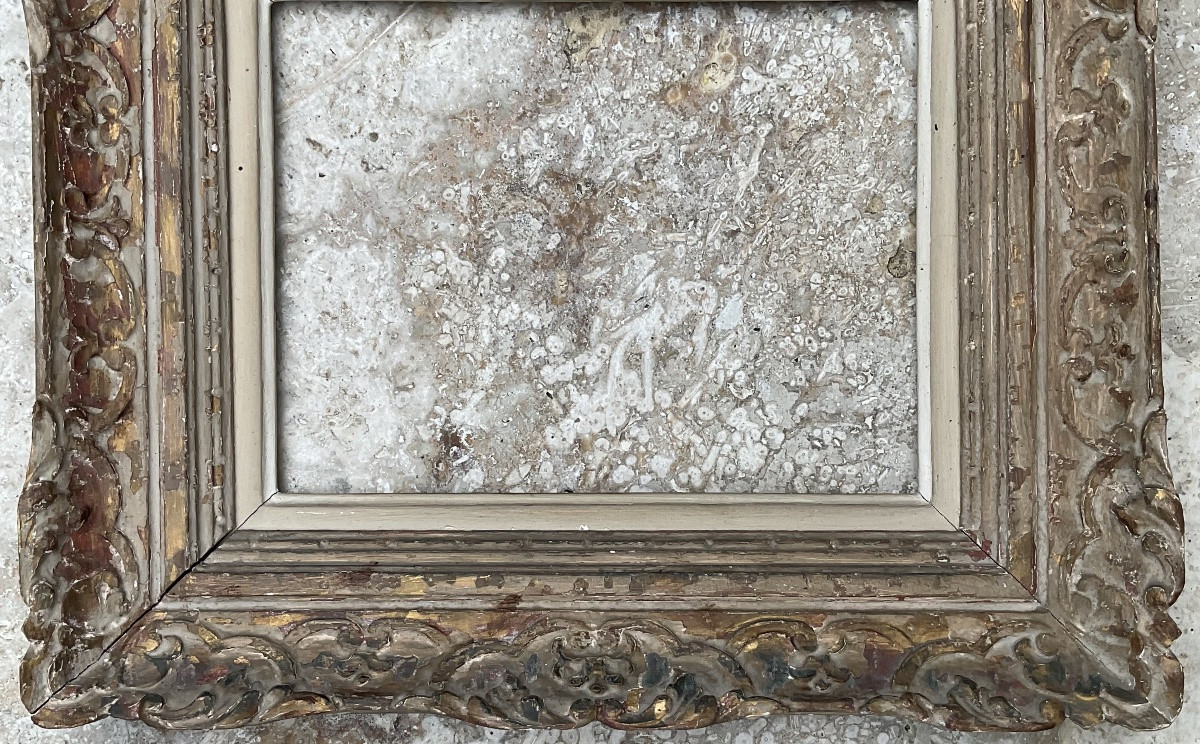 CADRE MONTPARNASSE 1930/40 Dim 5F PROFIL LOUIS XIV BOIS SCULPTÉ-photo-4